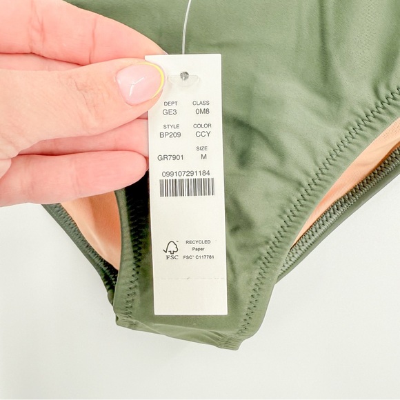 J. Crew Green Bikini Bottoms Classic Swimwear - Picture 2 of 3